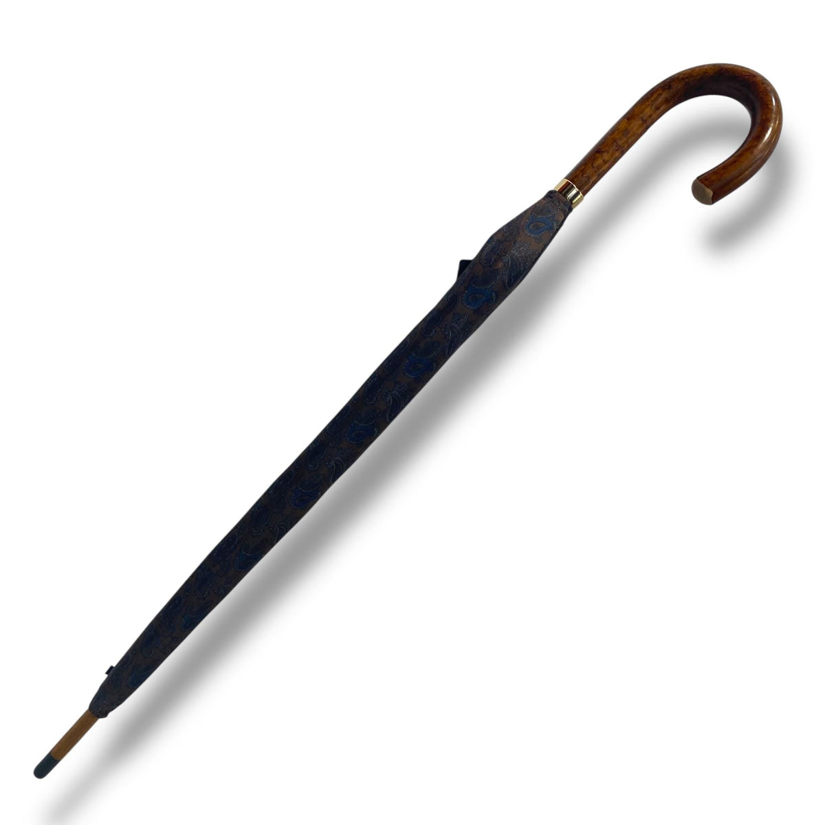 Ombrello classico manico in Canna di Malacca 10 Stecche tessuto Nylon - Pelletteria Domizio