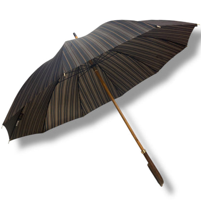Ombrello classico manico in Canna di Malacca 10 Stecche tessuto Nylon - Pelletteria Domizio
