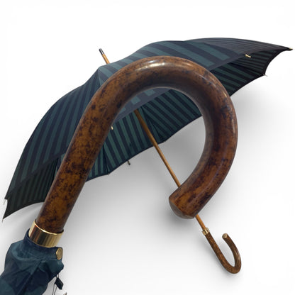 Ombrello classico manico in Canna di Malacca 10 Stecche tessuto Nylon - Pelletteria Domizio