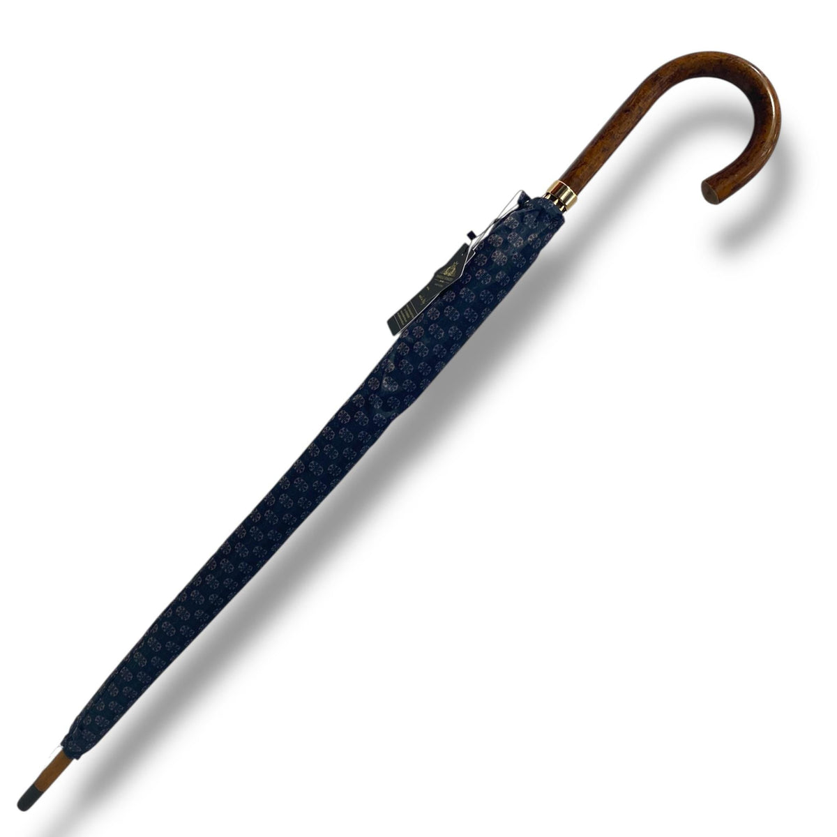 Ombrello classico manico in Canna di Malacca 10 Stecche tessuto Nylon - Pelletteria Domizio