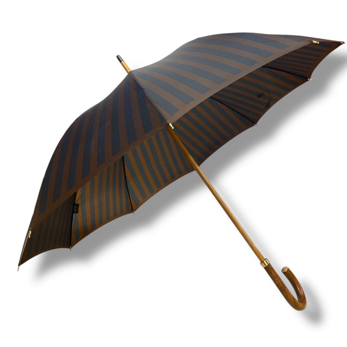 Ombrello classico manico in Canna di Malacca 10 Stecche tessuto Nylon - Pelletteria Domizio