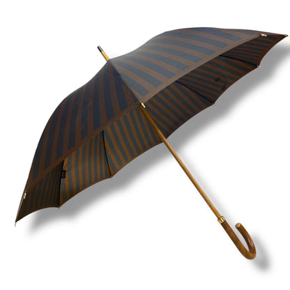 Ombrello classico manico in Canna di Malacca 10 Stecche tessuto Nylon - Pelletteria Domizio