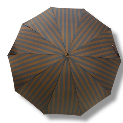 Ombrello classico manico in Canna di Malacca 10 Stecche tessuto Nylon - Pelletteria Domizio