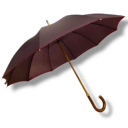 Ombrello classico manico in Canna di Malacca 10 Stecche tessuto Nylon - Pelletteria Domizio