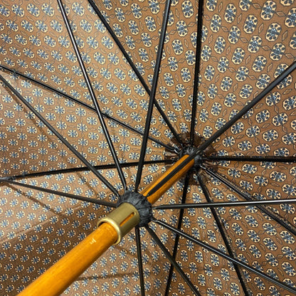 Ombrello classico manico in Canna di Malacca 10 Stecche tessuto Nylon - Pelletteria Domizio