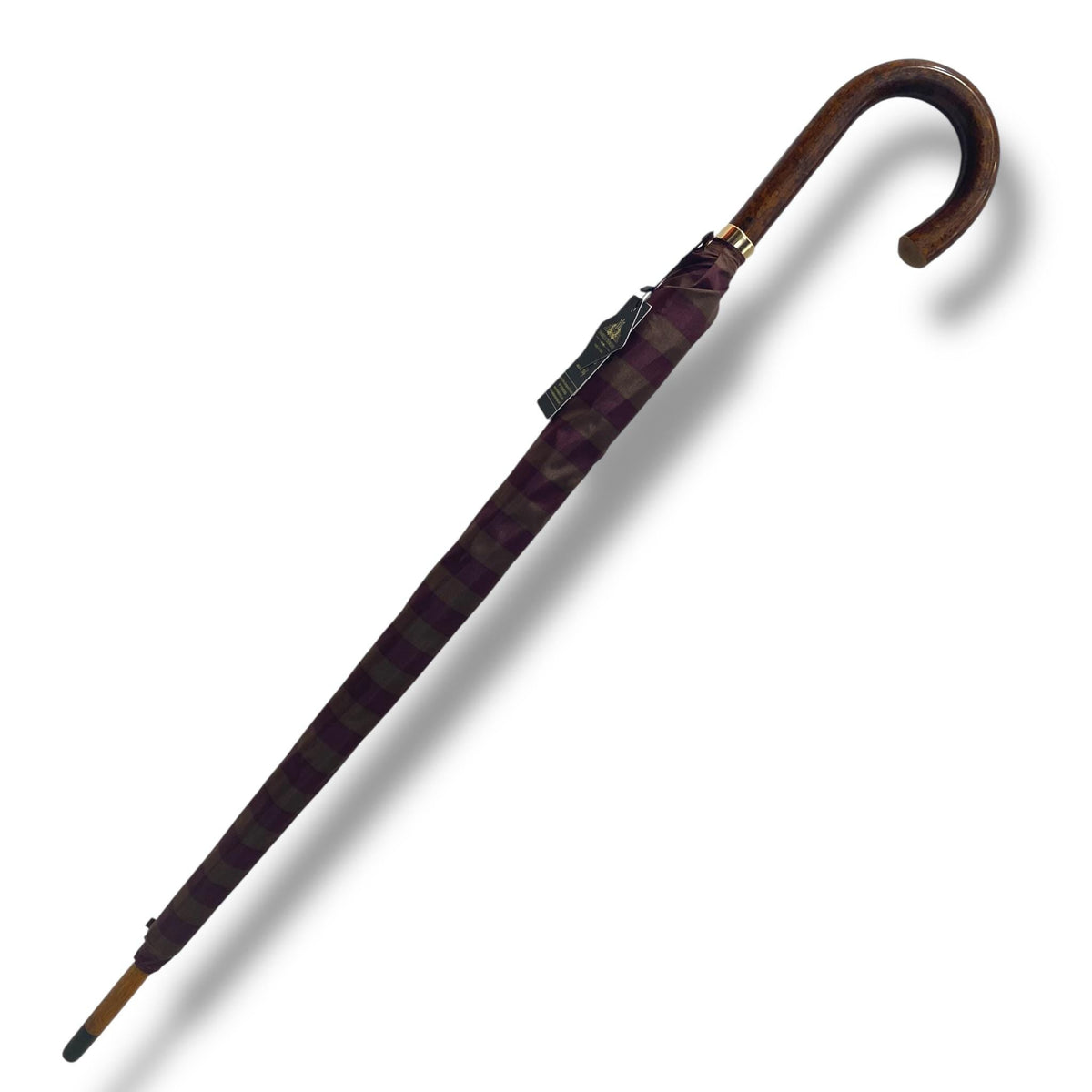 Ombrello classico manico in Canna di Malacca 10 Stecche tessuto Nylon - Pelletteria Domizio