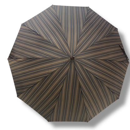 Ombrello classico manico in Canna di Malacca 10 Stecche tessuto Nylon - Pelletteria Domizio