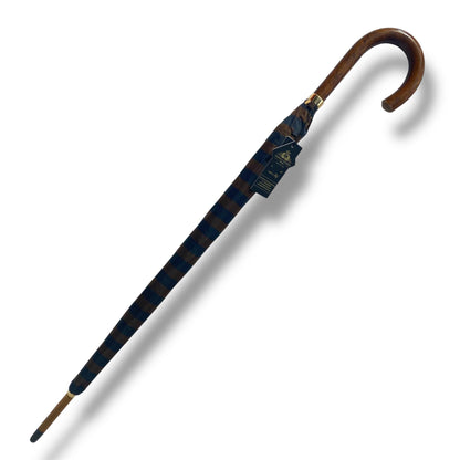 Ombrello classico manico in Canna di Malacca 10 Stecche tessuto Nylon - Pelletteria Domizio