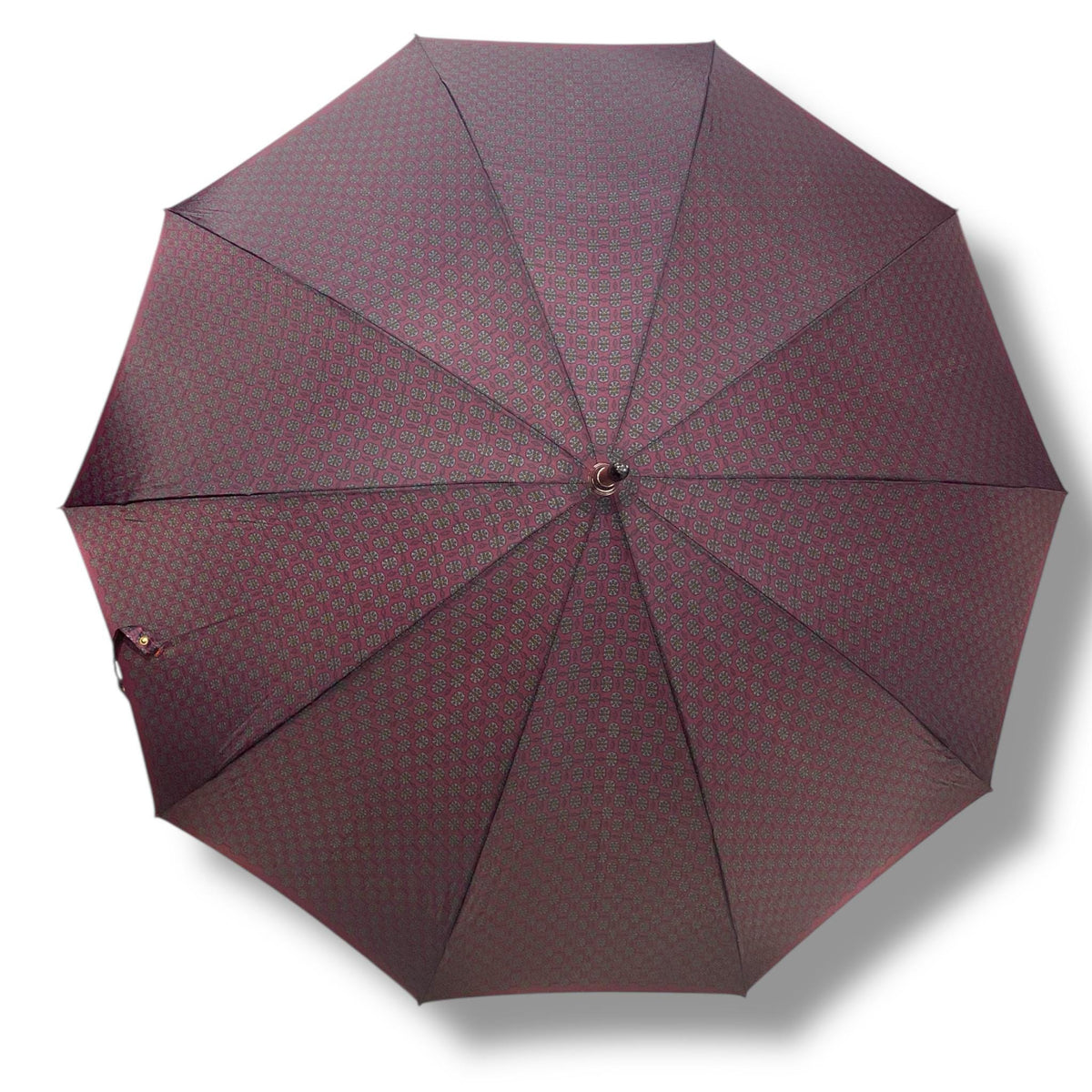 Ombrello classico manico in Canna di Malacca 10 Stecche tessuto Nylon - Pelletteria Domizio