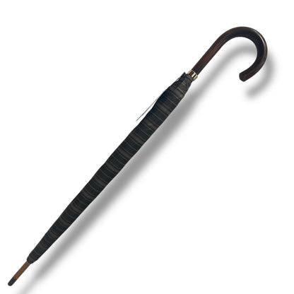 Ombrello classico manico in Canna di Malacca 10 Stecche tessuto Nylon - Pelletteria Domizio