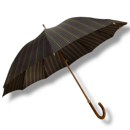 Ombrello classico manico in Canna di Malacca 10 Stecche tessuto Nylon lavorazione artigianale Ombrelli Domizio dal 1989 Made in Italy - Pelletteria Domizio