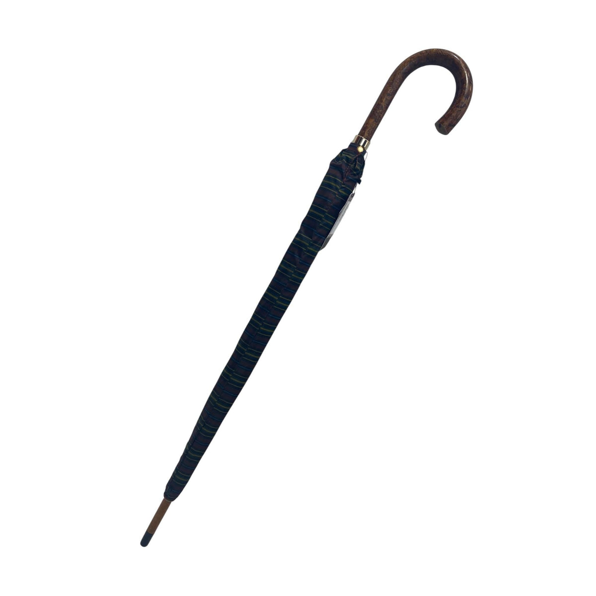 Ombrello classico manico in Canna di Malacca 10 Stecche tessuto Nylon lavorazione artigianale Ombrelli Domizio dal 1989 Made in Italy - Pelletteria Domizio