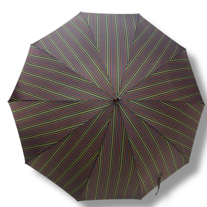 Ombrello classico manico in Canna di Malacca 10 Stecche tessuto Nylon lavorazione artigianale Ombrelli Domizio dal 1989 Made in Italy - Pelletteria Domizio