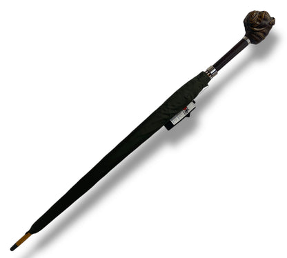 Ombrello Classico manico in vetroresina effetto legno Cane Lavorazione artigianale Ombrelli Domizio dal 1989 Made in Italy - Pelletteria Domizio