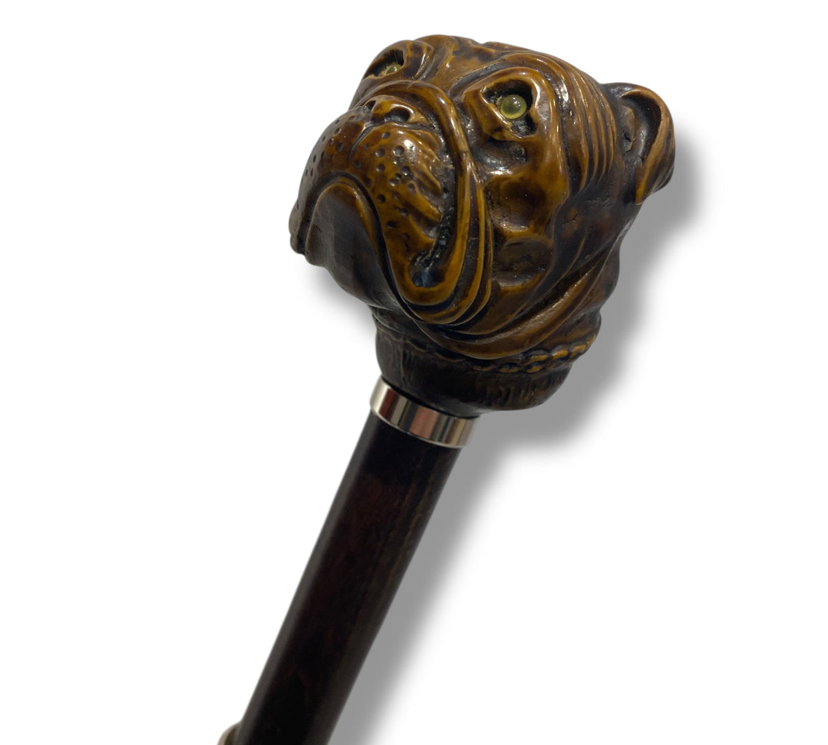 Ombrello Classico manico in vetroresina effetto legno Cane Lavorazione artigianale Ombrelli Domizio dal 1989 Made in Italy - Pelletteria Domizio