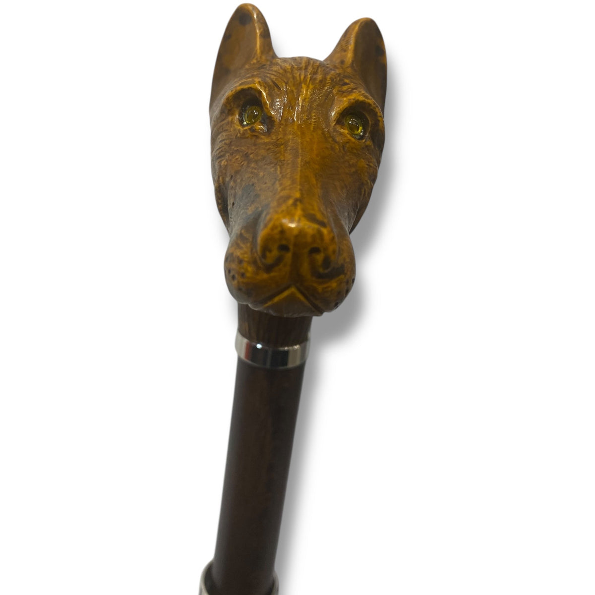 Ombrello Classico manico in vetroresina effetto legno Cane Lavorazione artigianale Ombrelli Domizio dal 1989 Made in Italy - Pelletteria Domizio