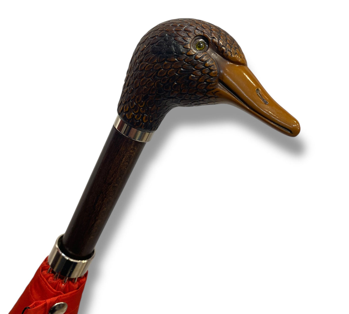Ombrello Classico manico in vetroresina effetto legno Oca Lavorazione artigianale Ombrelli Domizio dal 1989 Made in Italy - Pelletteria Domizio