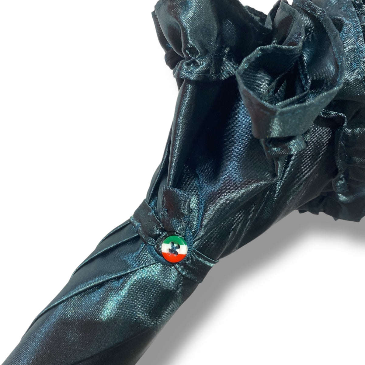 Ombrello classico stile 800 manico in Canna di Malacca lunga tessuto lucido lavorazione artigianale Ombrelli Domizio dal 1989 Made in Italy - Pelletteria Domizio
