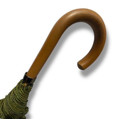 Ombrello classico unisex manico in Canna di Malacca tessuto cotone resinato lavorazione artigianale Ombrelli Domizio dal 1989 made in Italy - Pelletteria Domizio
