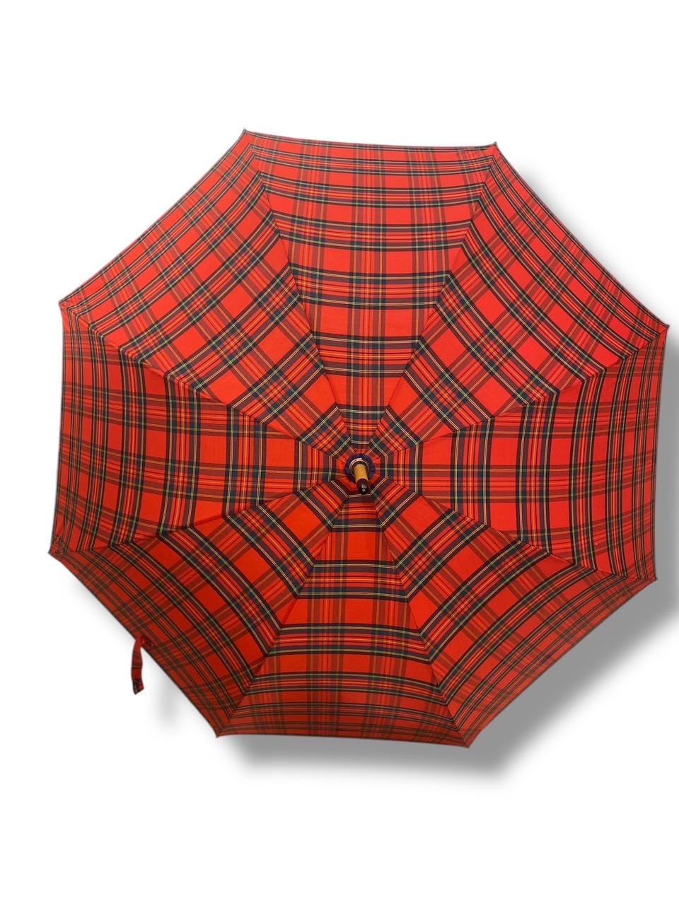 Ombrello classico unisex manico in Canna di Malacca tessuto cotone resinato lavorazione artigianale Ombrelli Domizio dal 1989 made in Italy - Pelletteria Domizio