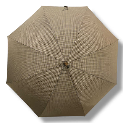 Ombrello classico unisex manico in Canna di Malacca tessuto cotone resinato lavorazione artigianale Ombrelli Domizio dal 1989 made in Italy - Pelletteria Domizio