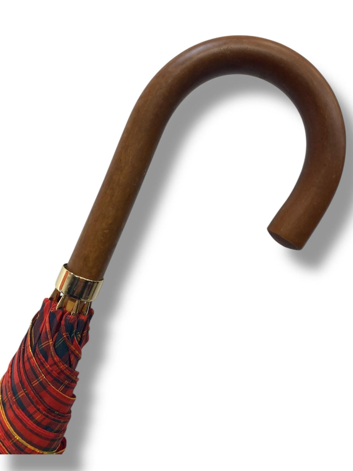 Ombrello classico unisex manico in Canna di Malacca tessuto cotone resinato lavorazione artigianale Ombrelli Domizio dal 1989 made in Italy - Pelletteria Domizio