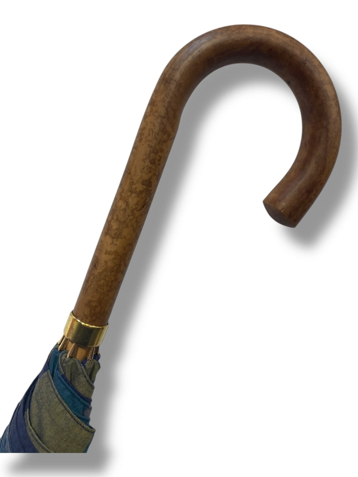 Ombrello classico unisex manico in Canna di Malacca tessuto cotone resinato lavorazione artigianale Ombrelli Domizio dal 1989 made in Italy F6 - Pelletteria Domizio