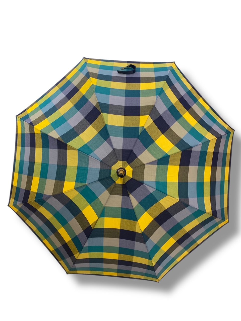 Ombrello classico unisex manico in Canna di Malacca tessuto cotone resinato lavorazione artigianale Ombrelli Domizio dal 1989 made in Italy F6 - Pelletteria Domizio
