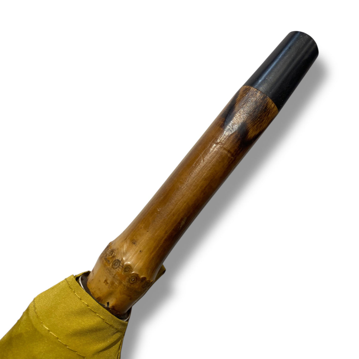 Ombrello in Canna di Bambù inero, 10 stecche,puntale in corno, lavorazione Artigianale Ombrelli Domizio dal 1989 Made in Italy - Pelletteria Domizio