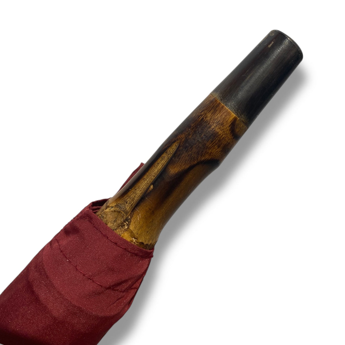 Ombrello in Canna di Bambù inero, 10 stecche,puntale in corno, lavorazione Artigianale Ombrelli Domizio dal 1989 Made in Italy - Pelletteria Domizio