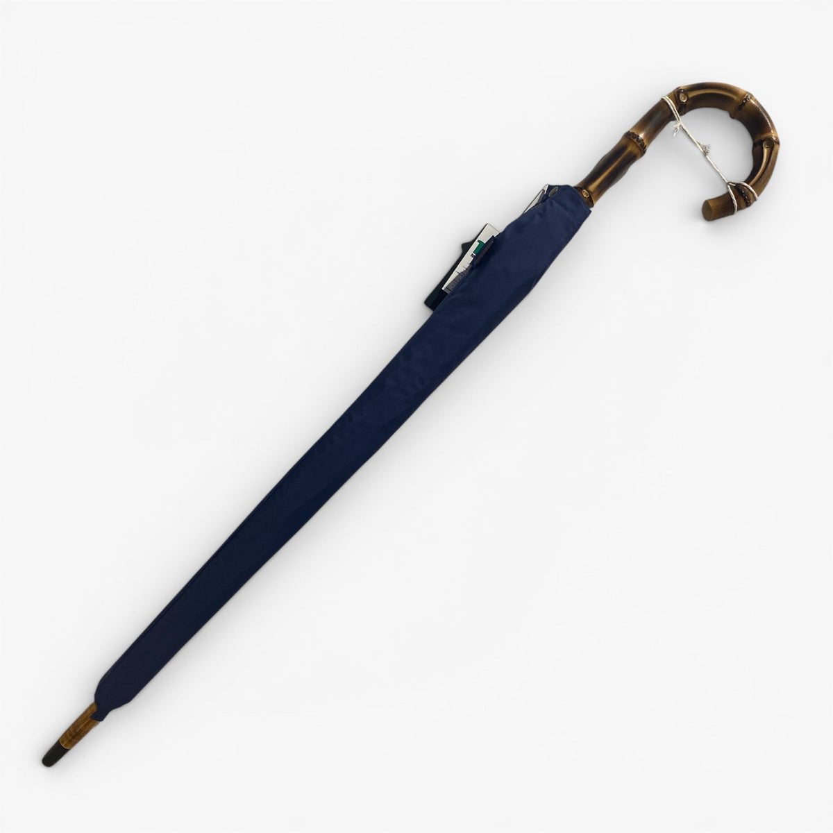 Ombrello manico in Canna di Bambù montato a collo d’oca asta 10 Stecche lavorazione Artigianale Ombrelli Domizio dal 1989 Made in Italy - Pelletteria Domizio