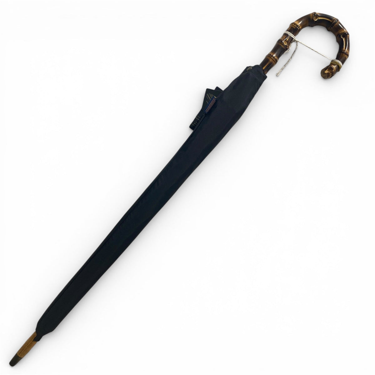 Ombrello manico in Canna di Bambù montato a collo d’oca asta 10 Stecche lavorazione Artigianale Ombrelli Domizio dal 1989 Made in Italy - Pelletteria Domizio