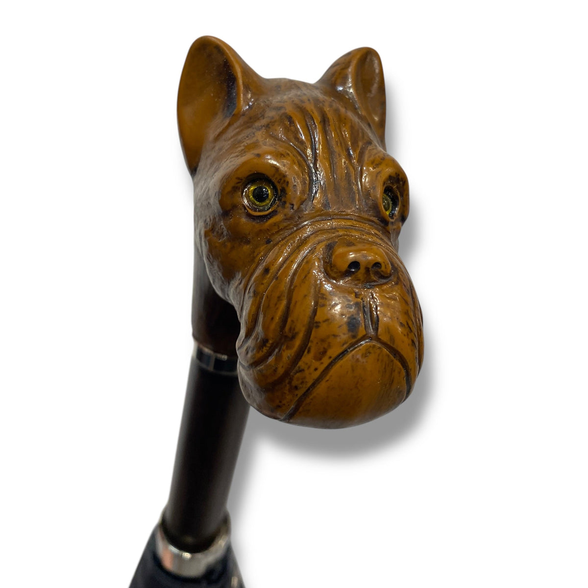 Ombrello manico in vetroresina effetto legno Cane 10 Stecche in F. carbonio Lavorazione artigianale Ombrelli Domizio dal 1989 Made in Italy - Pelletteria Domizio