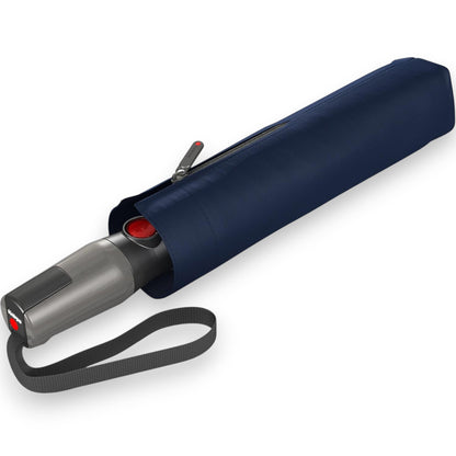 Ombrello tascabile Knirps T.400 Duomatic Uni - apertura e chiusura automatica - antivento - Blu scuro - Pelletteria Domizio