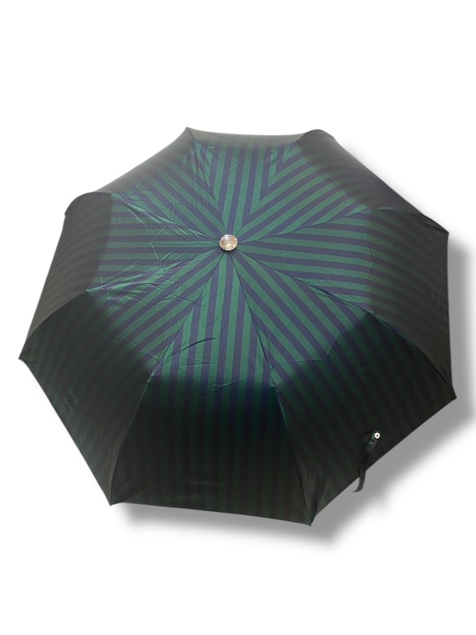 Ombrello telescopico unisex struttura in acciaio apertura manuale manopola legno di Castago - Pelletteria Domizio