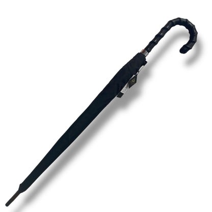 Ombrello uomo Classico manico 100% Pelle 10 stecche fibra di carbonio Lavorazione Artigianale Ombrelli Domizio Made in Italy - Pelletteria Domizio