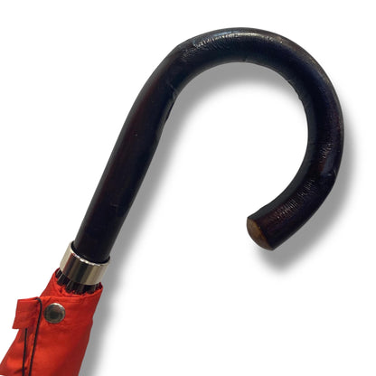 Ombrello uomo Classico manico in legno di Castagno 10 stecche fibra di carbonio Lavorazione Artigianale Ombrelli Domizio Made in Italy - Pelletteria Domizio
