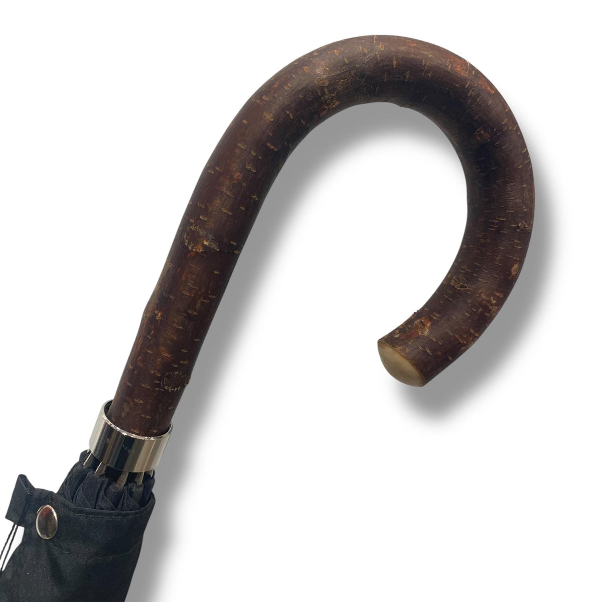 Ombrello uomo Classico manico in legno di Ciliegio 10 stecche fibra di carbonio - Pelletteria Domizio