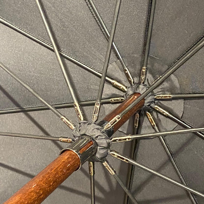 Ombrello uomo Classico manico in legno di Ciliegio 10 stecche fibra di carbonio - Pelletteria Domizio