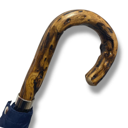 Ombrello uomo Classico manico in legno di Ginestra 10 stecche fibra di carbonio - Pelletteria Domizio