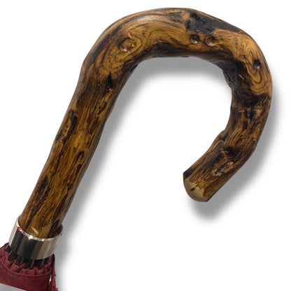 Ombrello uomo Classico manico in legno di Ginestra 10 stecche fibra di carbonio - Pelletteria Domizio