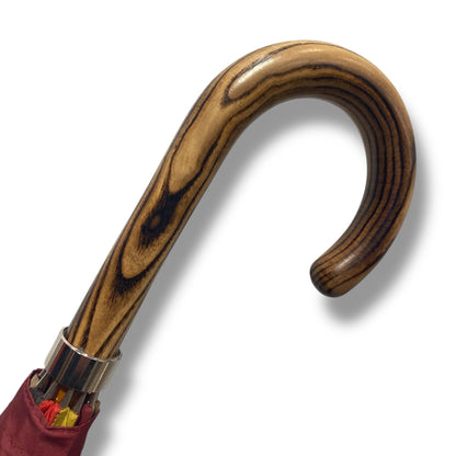 Ombrello uomo Classico manico in legno di Hickory 10 stecche fibra di carbonio - Pelletteria Domizio