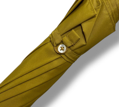 Ombrello uomo Classico manico in legno di Hickpry 10 stecche colore Senape - Pelletteria Domizio