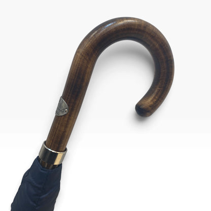 Ombrello uomo Classico manico in legno di Melo 10 Stecche in acciaio Lavorazione Artigianale Ombrelli Domizio Made in Italy - Pelletteria Domizio