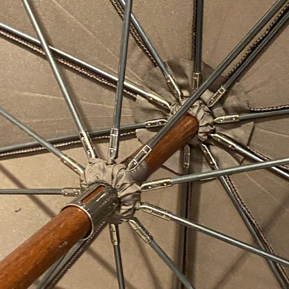 Ombrello uomo Classico manico in legno di Ulivo 10 stecche fibra di carbonio - Pelletteria Domizio