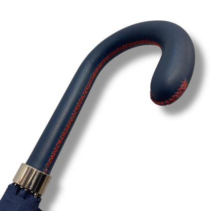 Ombrello uomo classico modello Spillo con manopola in 100% Pelle - Pelletteria Domizio