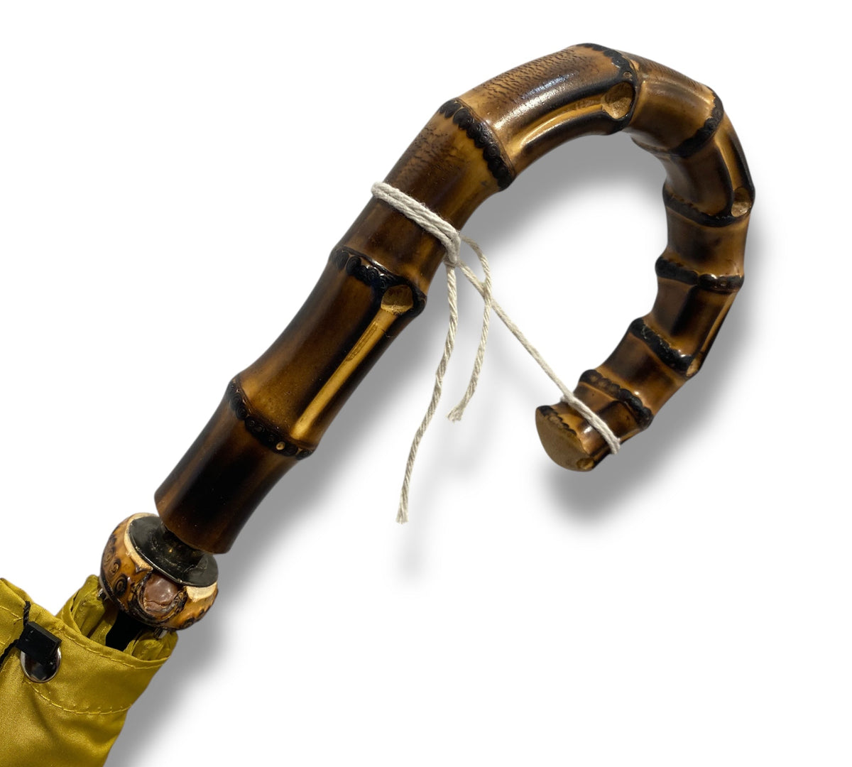 Ombrello uomo classico modello Spillo con manopola in Canna di Bambù - Pelletteria Domizio