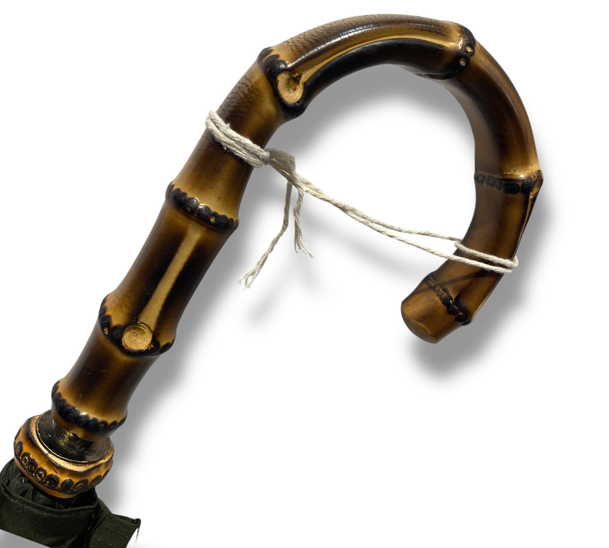 Ombrello uomo classico modello Spillo con manopola in Canna di Bambù - Pelletteria Domizio