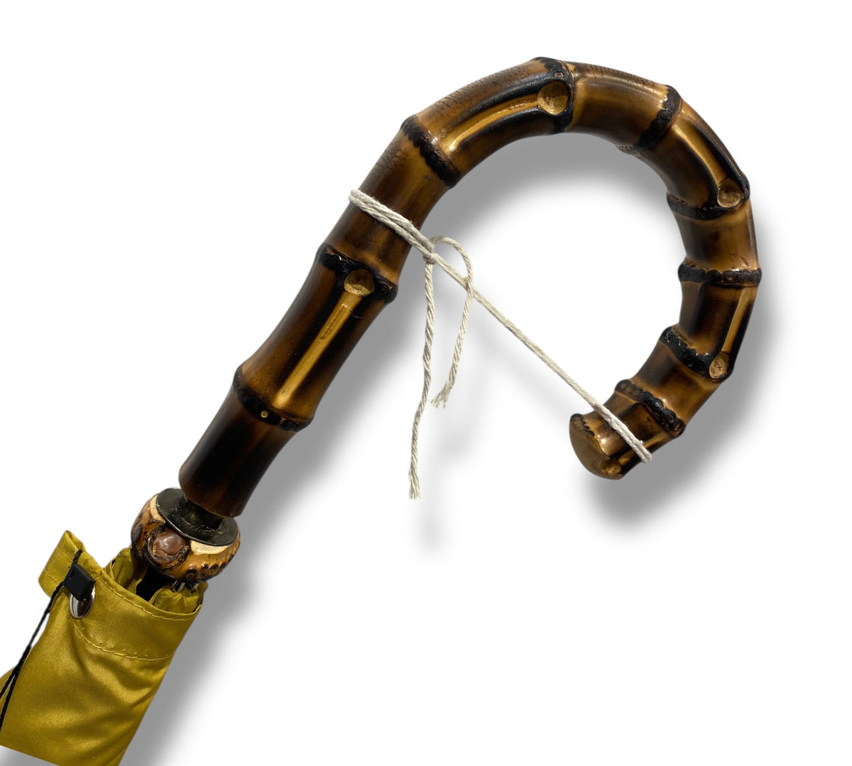 Ombrello uomo classico modello Spillo con manopola in Canna di Bambù - Pelletteria Domizio