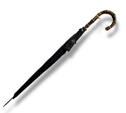 Ombrello uomo classico modello Spillo con manopola in Canna di Bambù lavorazione Artigianale Made in Italy Ombrelli Domizio dal 1989 - Pelletteria Domizio